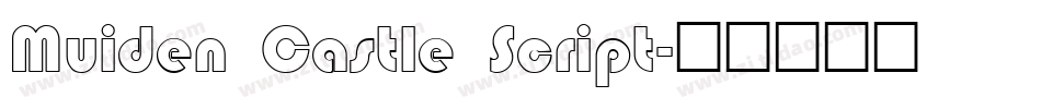 Muiden Castle Script字体转换
